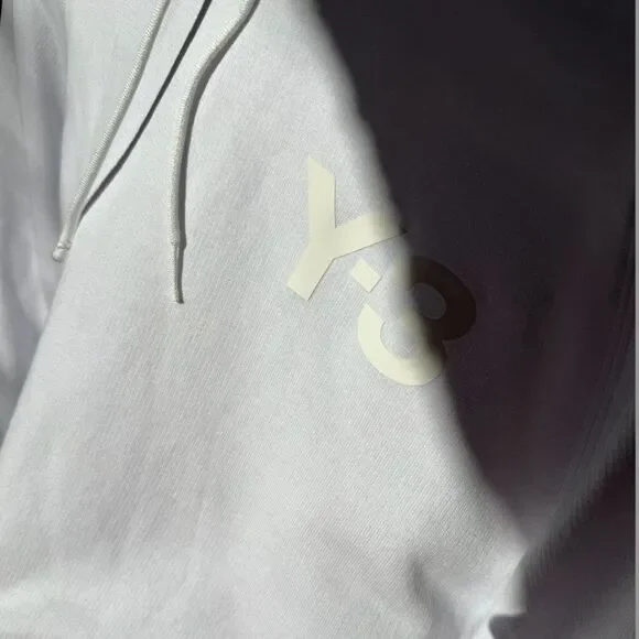 SOLD OUT White Adidas Y-3 Classic Chest Logo Hoodie - M - Picture 8 of 14